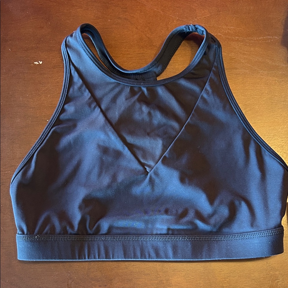 Born Primitive Black Sports Bra with Mesh V-Neck